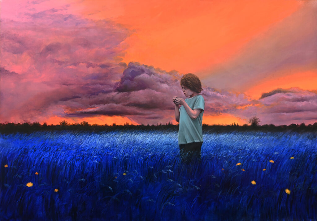 Fields of blue | 100x70 | oil on birch panel | 2025 | Private collection